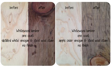 white vinegar stain for wood